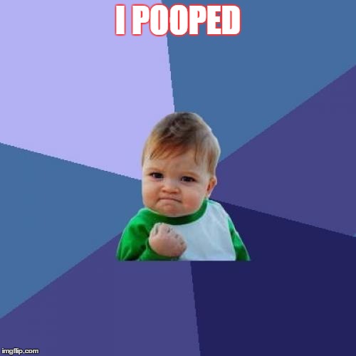 Success Kid | I POOPED | image tagged in memes,success kid | made w/ Imgflip meme maker