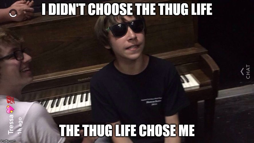 thug life | I DIDN'T CHOOSE THE THUG LIFE; THE THUG LIFE CHOSE ME | image tagged in memes | made w/ Imgflip meme maker