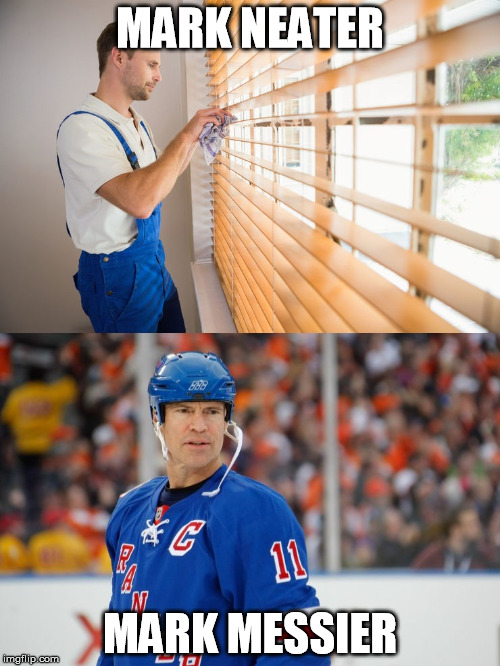 Marks | MARK NEATER; MARK MESSIER | image tagged in marks | made w/ Imgflip meme maker