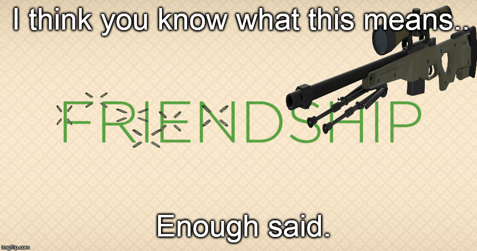 Video games the place where you gain and lose friends. | I think you know what this means.. Enough said. | image tagged in friends,gamers,csgo,tf2,loss,cod | made w/ Imgflip meme maker