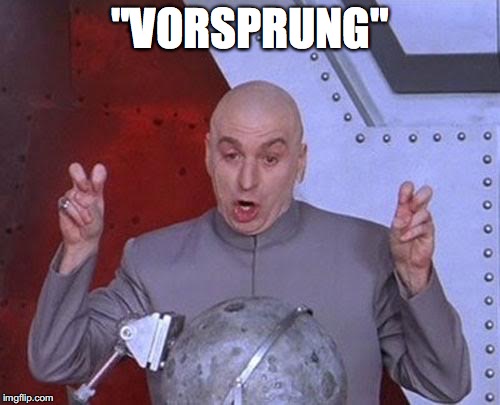 Dr Evil Laser Meme | "VORSPRUNG" | image tagged in memes,dr evil laser | made w/ Imgflip meme maker