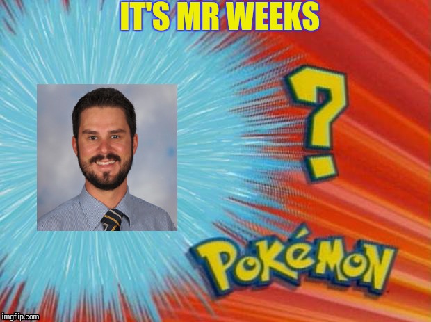who is that pokemon | IT'S MR WEEKS | image tagged in who is that pokemon | made w/ Imgflip meme maker