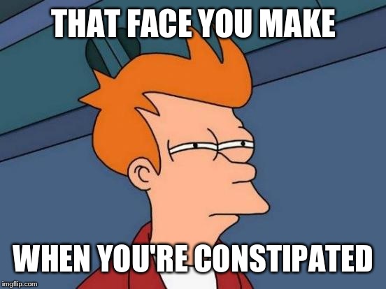 Futurama Fry Meme | THAT FACE YOU MAKE WHEN YOU'RE CONSTIPATED | image tagged in memes,futurama fry | made w/ Imgflip meme maker