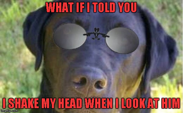 WHAT IF I TOLD YOU I SHAKE MY HEAD WHEN I LOOK AT HIM | made w/ Imgflip meme maker