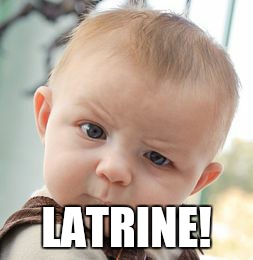 Skeptical Baby Meme | LATRINE! | image tagged in memes,skeptical baby | made w/ Imgflip meme maker