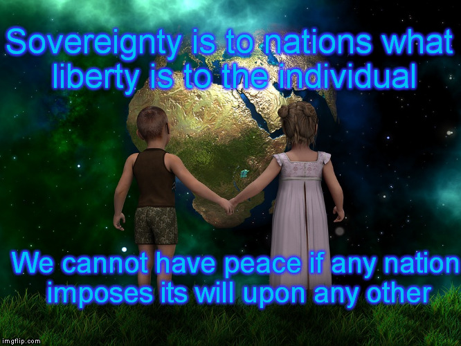 The best leaders lead by example. . . not by force | Sovereignty is to nations what liberty is to the individual; We cannot have peace if any nation imposes its will upon any other | image tagged in memes,sovereignty,world peace,liberty | made w/ Imgflip meme maker