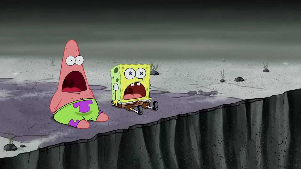 High Quality SpongeBob and Patrick Just Saw Blank Meme Template