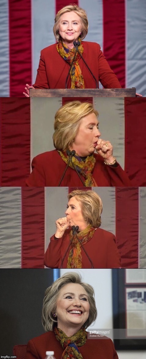 High Quality Hillary coughing Blank Meme Template