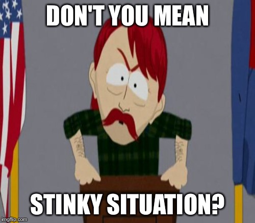 DON'T YOU MEAN STINKY SITUATION? | made w/ Imgflip meme maker