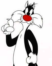 sylvester the cat making a point Blank Meme Template