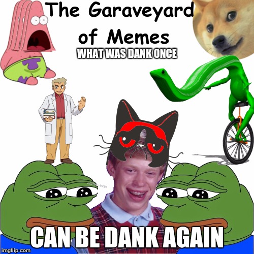 WHAT WAS DANK ONCE; CAN BE DANK AGAIN | image tagged in the graveyard of memes | made w/ Imgflip meme maker