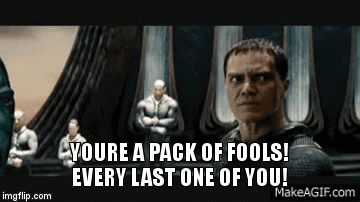 YOURE A PACK OF FOOLS! EVERY LAST ONE OF YOU! | image tagged in gifs | made w/ Imgflip video-to-gif maker