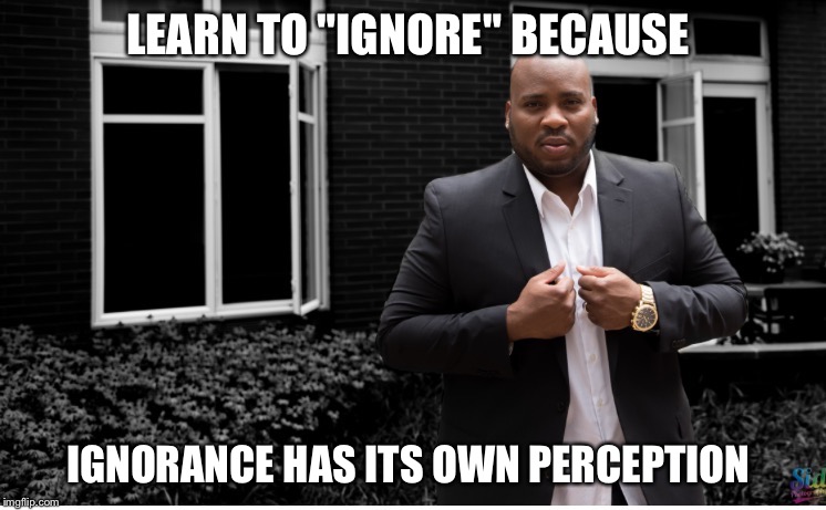 LEARN TO "IGNORE" BECAUSE; IGNORANCE HAS ITS OWN PERCEPTION | image tagged in start over | made w/ Imgflip meme maker