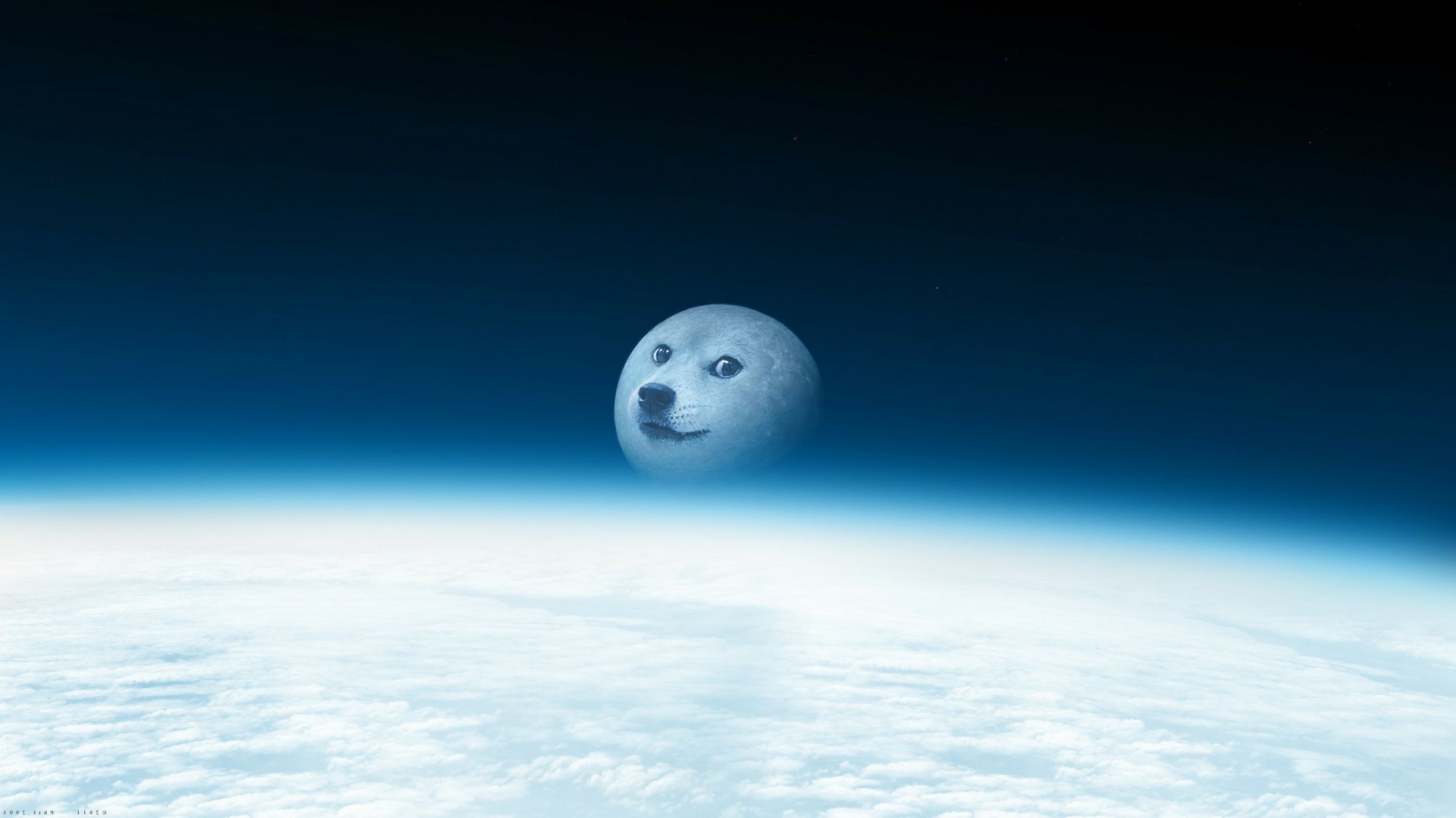 High Quality Doge Moon Blank Meme Template