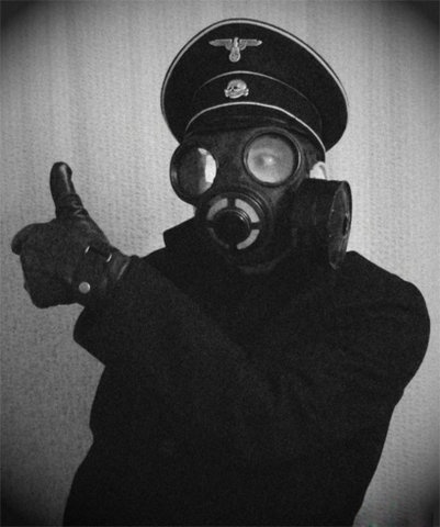 High Quality gas masked nazi Blank Meme Template