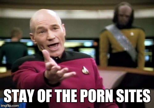 Picard Wtf Meme | STAY OF THE PORN SITES | image tagged in memes,picard wtf | made w/ Imgflip meme maker