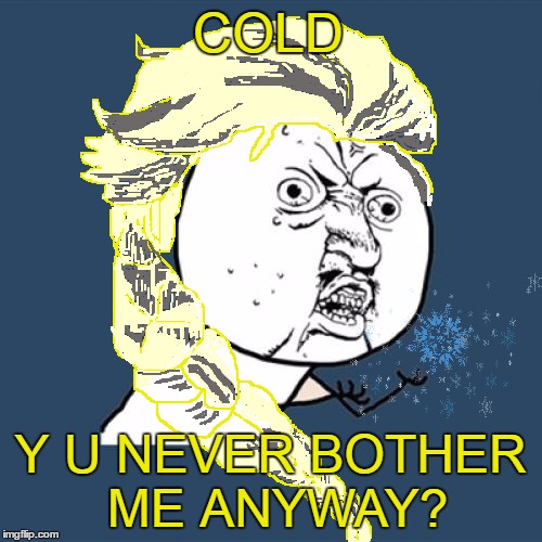 COLD Y U NEVER BOTHER ME ANYWAY? | made w/ Imgflip meme maker