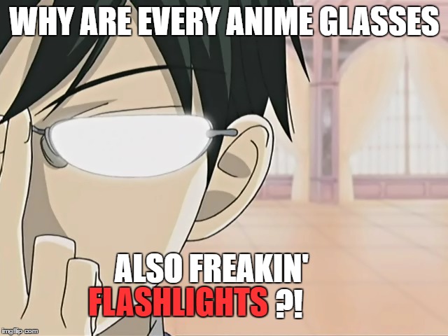 anime glasses - Imgflip