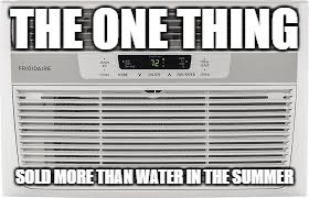 I mean...its kinda needed... | THE ONE THING; SOLD MORE THAN WATER IN THE SUMMER | image tagged in air conditioner,summer | made w/ Imgflip meme maker