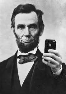High Quality Abe Lincoln With iPhone Blank Meme Template