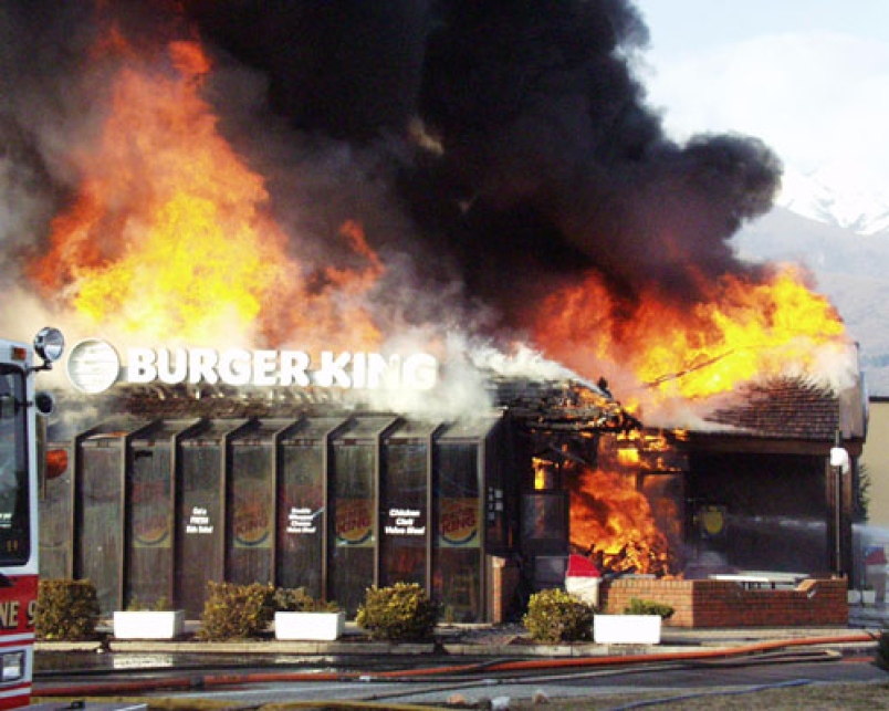 Burger King On Fire Blank Meme Template