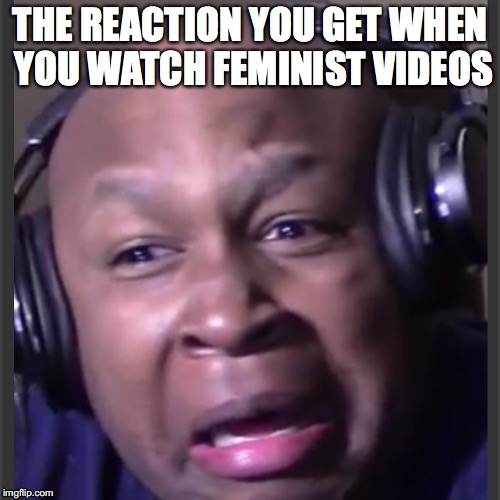 Cringe Lesson 101 | THE REACTION YOU GET WHEN YOU WATCH FEMINIST VIDEOS | image tagged in memes,funny memes,feminism,feminism is cancer,cringe,demotivationals | made w/ Imgflip meme maker