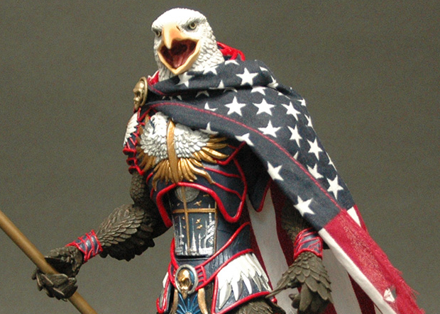 Patriotic Defender Eagle Of America Blank Meme Template