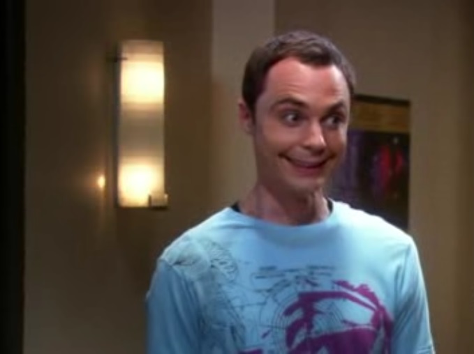 High Quality Sheldon With The Giggles Blank Meme Template