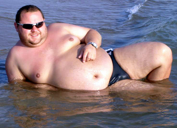 Fat guy speedo. 