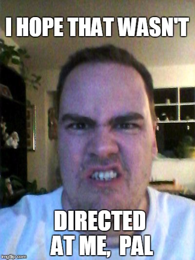 Grrr | I HOPE THAT WASN'T DIRECTED AT ME,  PAL | image tagged in grrr | made w/ Imgflip meme maker