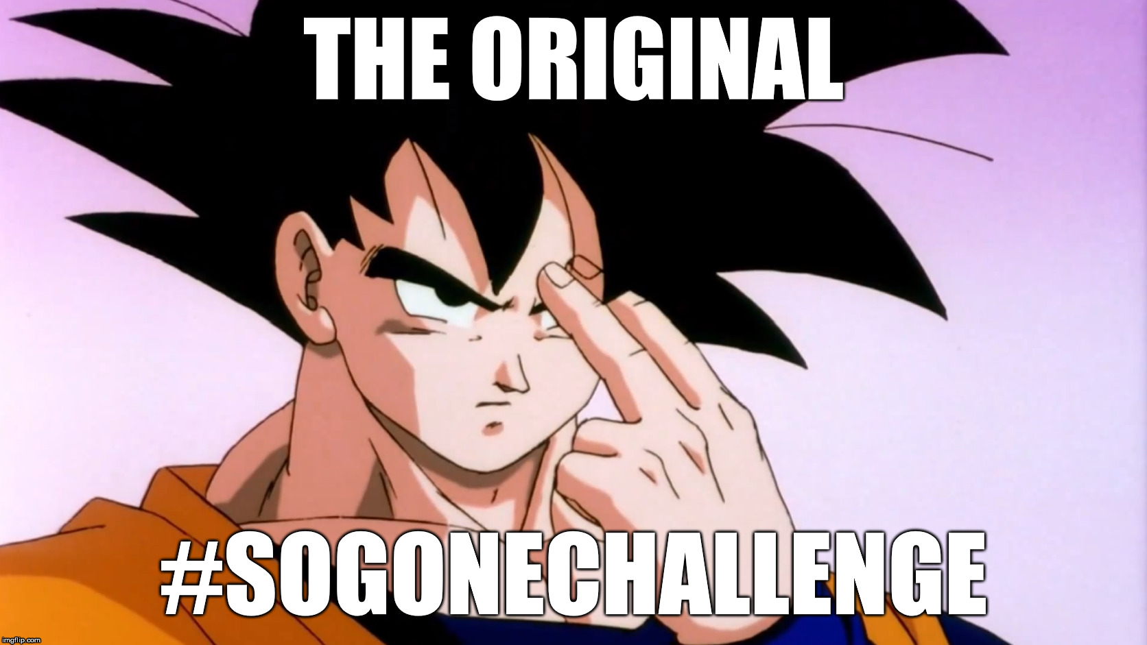 THE ORIGINAL; #SOGONECHALLENGE | image tagged in goku | made w/ Imgflip meme maker