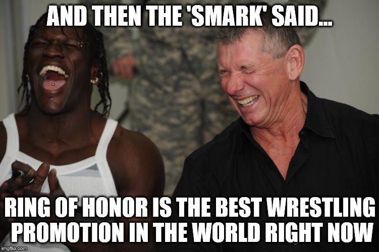 And Then The 'Smark' Said...#2 | AND THEN THE 'SMARK' SAID... RING OF HONOR IS THE BEST WRESTLING PROMOTION IN THE WORLD RIGHT NOW | image tagged in and then the 'smark' said,'smark',iwc,wrestling,'smart mark' | made w/ Imgflip meme maker
