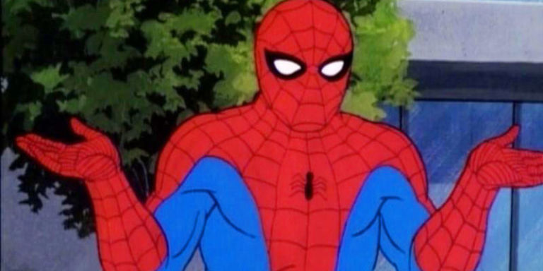 High Quality Spiderman Shrug Blank Meme Template