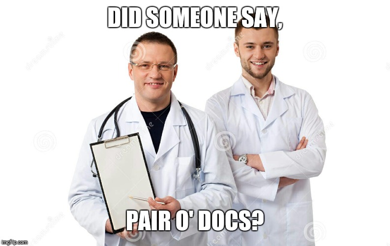 DID SOMEONE SAY, PAIR O' DOCS? | made w/ Imgflip meme maker