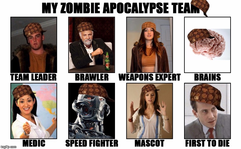 Team Scumbag | image tagged in memes,my zombie apocalypse team v2,scumbag,scumbag hat | made w/ Imgflip meme maker