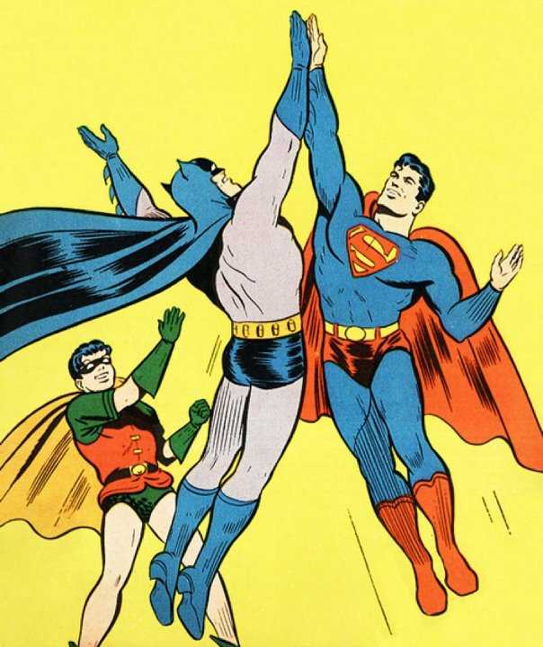 Superman Batman High Five Blank Meme Template