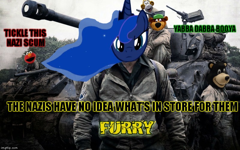 Never underestimate the fury of a furry! | YABBA DABBA BOOYA; TICKLE THIS NAZI SCUM; THE NAZIS HAVE NO IDEA WHAT'S IN STORE FOR THEM | image tagged in furry,nazis,tanks,death battle | made w/ Imgflip meme maker
