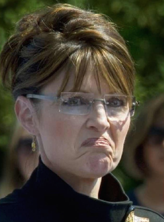 sarah palin frown Blank Meme Template