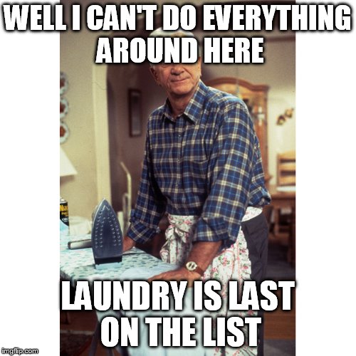 WELL I CAN'T DO EVERYTHING AROUND HERE LAUNDRY IS LAST ON THE LIST | made w/ Imgflip meme maker