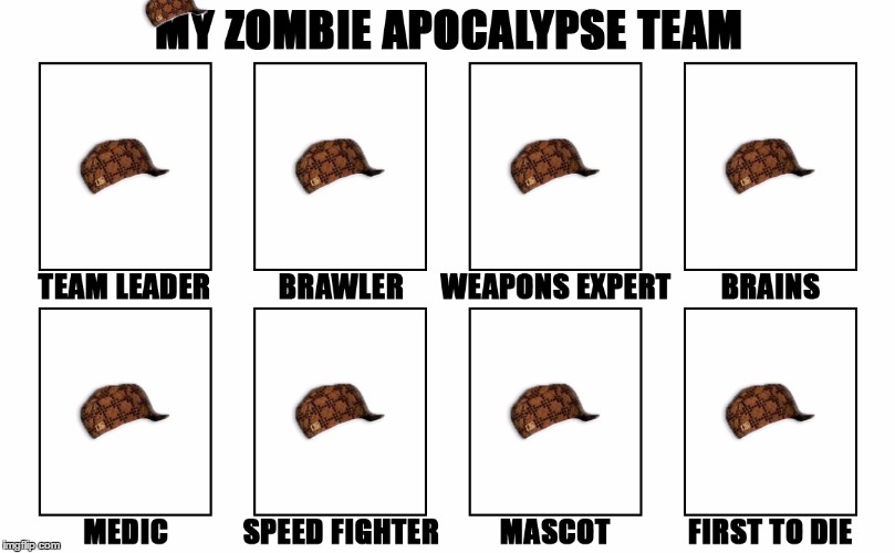 Team Scumbag Hat | image tagged in memes,my zombie apocalypse team v2,scumbag,scumbag hat | made w/ Imgflip meme maker