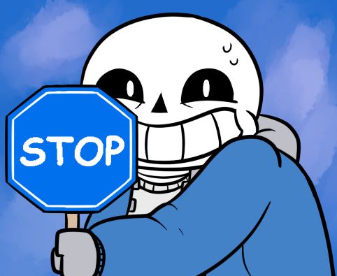High Quality Blue Stop Sign Blank Meme Template