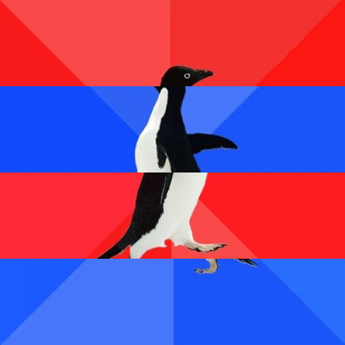 High Quality Socially-Awesome-Awkward-Awesome-Awkward-Penguin Blank Meme Template