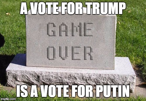 Believe me. Believe me. | A VOTE FOR TRUMP; IS A VOTE FOR PUTIN | image tagged in trump,donald trump,putin,vladimir putin | made w/ Imgflip meme maker