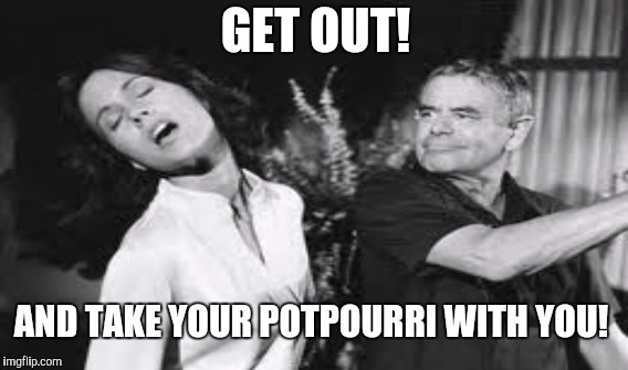 GET OUT! AND TAKE YOUR POTPOURRI WITH YOU! | made w/ Imgflip meme maker