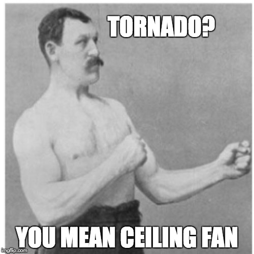 Overly Manly Man | TORNADO? YOU MEAN CEILING FAN | image tagged in memes,overly manly man | made w/ Imgflip meme maker