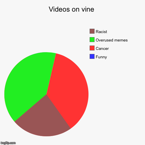 Vine -_- | image tagged in funny,pie charts | made w/ Imgflip chart maker