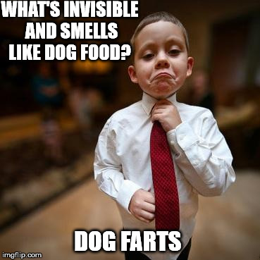 Alright Then Business Kid | WHAT'S INVISIBLE AND SMELLS LIKE DOG FOOD? DOG FARTS | image tagged in alright then business kid | made w/ Imgflip meme maker