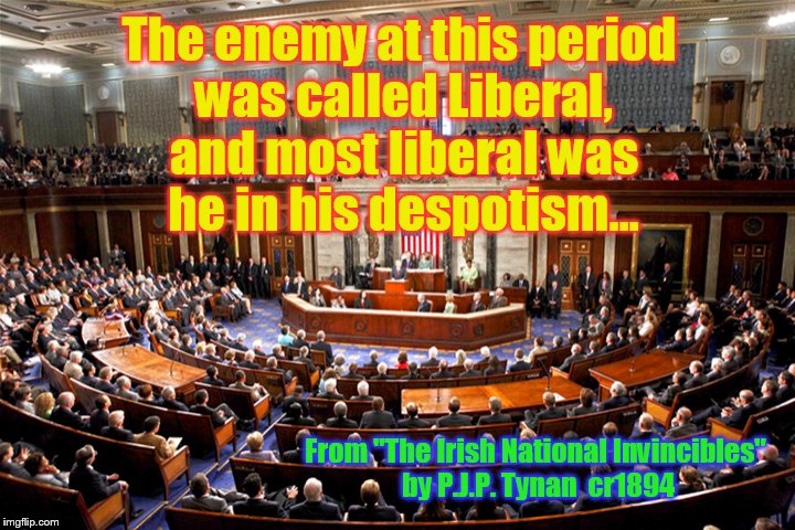 The liberal is nothing new  | The enemy at this period was called Liberal, and most liberal was he in his despotism... From "The Irish National Invincibles" by P.J.P. Tynan  cr1894 | image tagged in history,memes | made w/ Imgflip meme maker