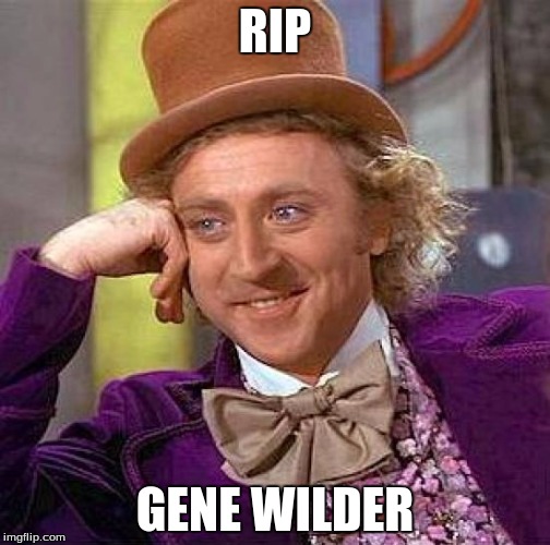 Creepy Condescending Wonka | RIP; GENE WILDER | image tagged in memes,creepy condescending wonka | made w/ Imgflip meme maker