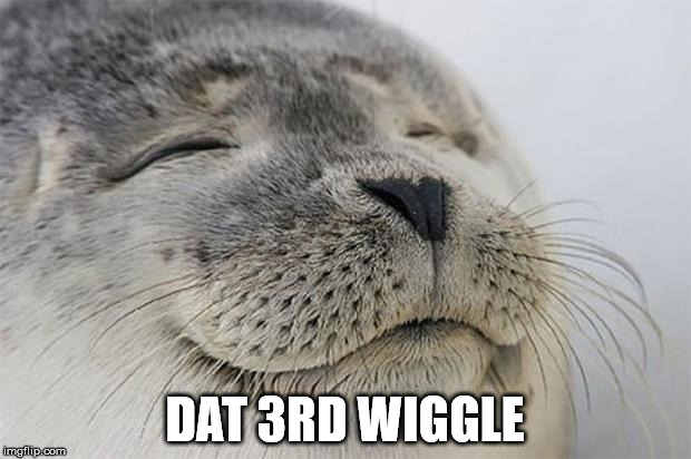Satisfied Seal Meme | DAT 3RD WIGGLE | image tagged in memes,satisfied seal,AdviceAnimals | made w/ Imgflip meme maker